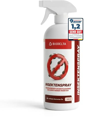 BIODELTA Universal Insektenspray 500ml bis 5l - Insekten bekämpfen | Schutz gegen Ameisen, Fliegen, Spinnen & Motten – Hochwirksam für Innen & Außen
