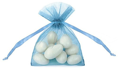 P&D Lot de 20 sachets en Organza - Bleu Ciel