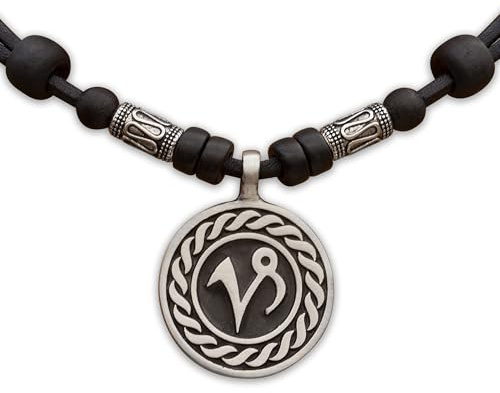 HANA LIMA 1 von 12 Sternzeichen Tierkreiszeichen an verstellbarer Lederkette mit Edelstahlperlen Horoskop Horoscope Halskette Surferkette