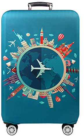 OuLi Store Kofferhülle Elastisch Kofferhülle Bambus Kohlefaser 18-32 Zoll Kofferschutzhülle Gepäck Cover Reisekoffer Hülle Kofferschutz Luggage Cover Gepäckabdeckunguggage Cover (Color 2, M)