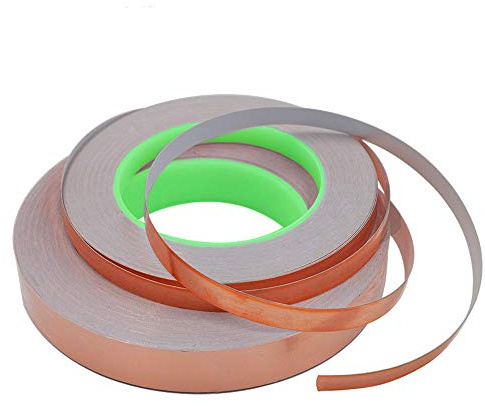 Senven Bande blindage double face en feuille cuivre avancée - Double surface conductrice - (50m ×20mm) × 1 - Blindage EMI et RF, circuit papier, maintenance électrique, soudage, process - 1pcs