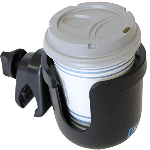 W4W Portavasos Universal para Cochecito. Abrazadera Ajustable de Mega Resistencia Que se Adapta a Cualquier Bicicleta, Andador, Silla de Ruedas, Coche. Soporte Grande Ajustable para Bebidas Que se