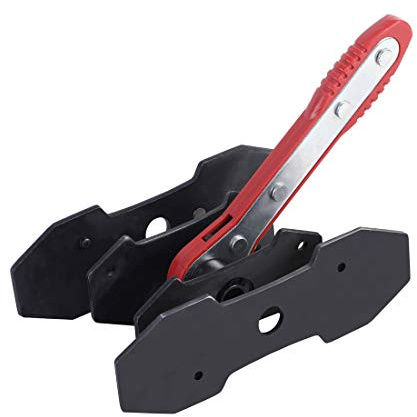 JIFETOR Brake Caliper Press Tool, 360 Degree Swing Ratchet Expander Wrench Car Wheel Piston Spreader with Extra 2PCS Large Plates for Single Twin Quad Sextuplet Piston Disc Brake Caliper, Red