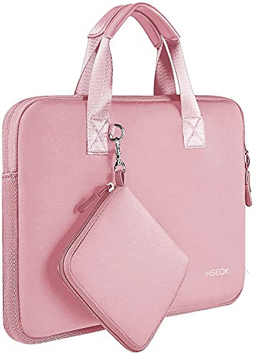 HSEOK 13-13,3 Pouces Housse pour MacBook Pro 14 M5/M4/M3/M2/M1 et Tous Les modèles de MacBook Air/Pro 13, XPS 13/14, Étanche Sac pour Ordinateur Portable avec Petite Pochette,P02K01