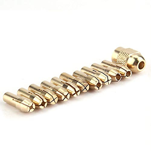 Capacidad de sujeción del portabrocas de 0.5~3.2 mm, herramienta giratoria duradera y resistente al desgaste, hecha de cobre, para mini taladro eléctrico amoladora