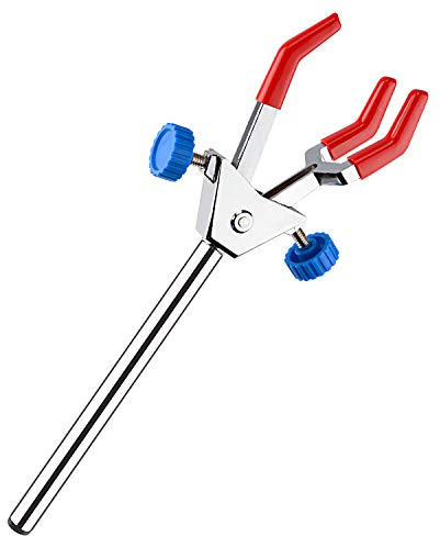 stonylab 3-Zinke Drehgelenk Klemme, Robuste 3 Prong Einstellbar Swivel Clamp Mehrzweck-Drehklemme Finger Style Lab Extension Clamp Laborzubehör