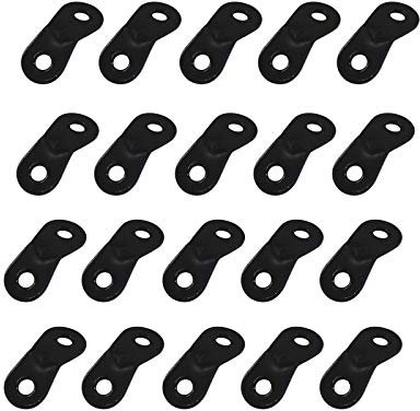 Annakideya Aluminiumlegering tältspännare superlätta starka Guyline rep rep justerare rep spänne för vandring camping backpacking svart paket med 20