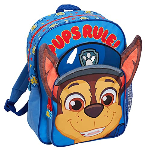 Paw Patrol Backpack For Boys 3D Plush Chase Large Rucksack School Nursury Travel Bag with Drinks Holder