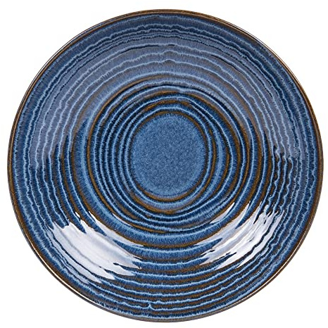 Table Passion - Assiette creuse Moon bleu 22 cm (lot de 6)