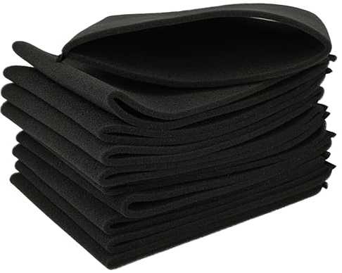 vhbw 10x Staubsaugerfilter kompatibel mit Einhell TE-VC 1815 | RT-VC 1630 SA, TE-VC 1820, TE-VC 1925 SA Staubsauger - Schaumstofffilter Schwarz