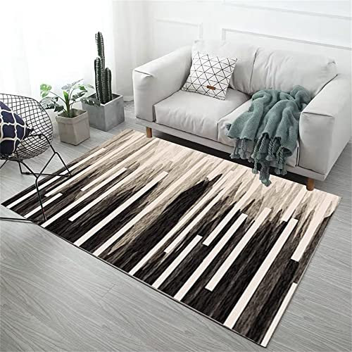 RUGMRZ Küchenläufer Rutschfest modernes minimalistisches wohnzimmer geometrisches schlafzimmer mädchen teppich kinderzimmer Schwarz home deko Klein Teppich küchenläufer rutschfest landhausstil deko200