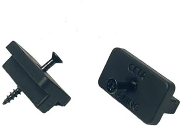 T-Clips für Terrassendielen aus Verbundwerkstoff, inkl. Befestigungsschraube, Schwarz, 100 Stück