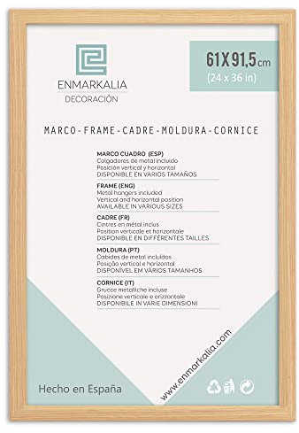 ENMARKALIA DECORACION Marco poster 61x91,5 cm, Moldura 30x15mm (61 x 91,5 cm, Madera)