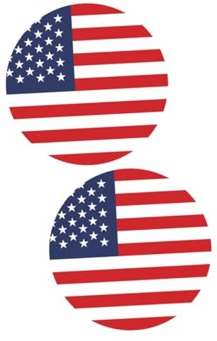 Uonlytech 2stücke Runder Wandaufkleber Mit Amerikanischem Flaggenmuster Wasserfest Rutschfest Selbstklebende Fliesenaufkleber Für Wände Böden Und Dekoration Im Wohnbereich Aus