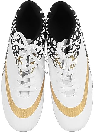 Keenso Fotbollsskor, Sneakers, Halkfri Låggräs-Gummi För Träning, Män, Storlek 43 EU, Färg 001 Vit Lång Nagel