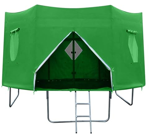 Trampolin Outdoor Zelt 183 cm/244cm/306 cm/366cm/427 cm, Trampolin-Sonnenschutz Dach, Trampolin Zelt für runde Trampoline mit 6 geraden Stangen, Wasserdicht Anti-UV Trampolin Zelt Abdeckung