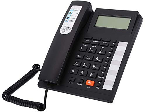 Téléphone de bureau classique à grosses touches, Téléphone filaire fixe, téléphone filaire de bureau à grosses touches, écran LCD for le bureau à domicile, sonnerie forte, identification de l'appelant
