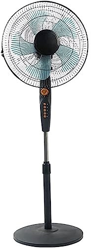 HPTHLY Ventilador de Piso con Ajuste de 3 velocidades para el hogar,Ventilador oscilante de Gran Angular con 5 aspas Grandes,Ventilador de pie Temp,