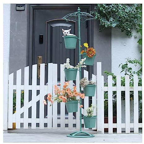 CGCSYZ Pflanzenständer für den Innenbereich, Regenschirm, dekorativer Pflanzenständer, Blumentopf-Aufbewahrungsregal, Vasenhalter, Ständer, Gartenpflanzenhalter, Met(