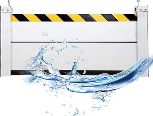 MIAOXIAO Aluminium Hochwasserschutztafel Überschwemmungssperre Haustür Hochwasserschutz Wassersperre für Türen,300X80CM