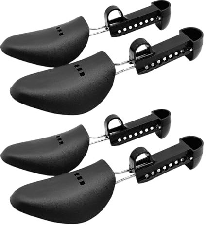 VARKAGE 2 Paar Schuhspanner Damen, Einstellbare 34-39 Shoe Tree, Kunststoff Schuhstrecker Leicht und Leicht zu Tragen (Schwarz)
