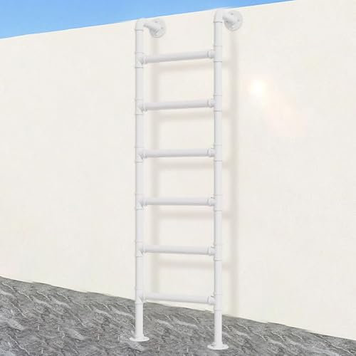 Heavy Duty Basement Egress Ladder for Window Well 8 Rung Fire Escape Ladder 65 High Loft Attic Bed Step Ladders Safety Climbing Ladder for Home 115cm