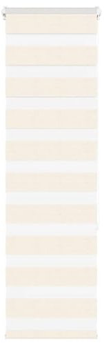 Homgoday Zebrarollo Doppelrollo Fensterrollo Sonnenschutzrollo Seitenzugrollo Zebrarollo für Fenster & Türen Wandmontage Sichtschutz Marmorbeige 50x150 cm Stoffbreite 45,9 cm Polyester