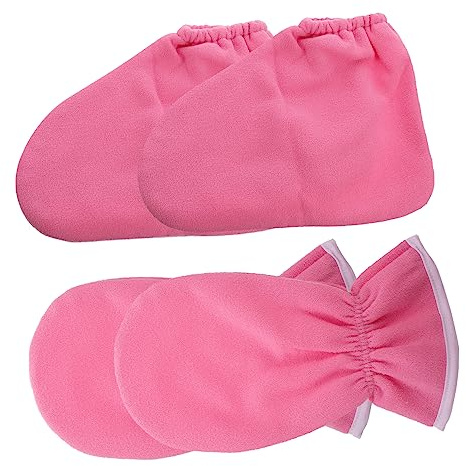 NULYLU 4pièces Cire De Paraffine Et Chaussettes De Spa Pour Soin Des Mains Hydratant Et Nourrissant
