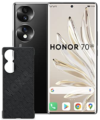 HONOR 70 Teléfono Móvil + Carcasa, Smartphone 5G 8+128GB Pantalla 6.67 OLED Curvo 120Hz, Triple Cámara 54MP, Android 12, Batería 4800mAh, Supercharge 66W, Negro (Reacondicionado)