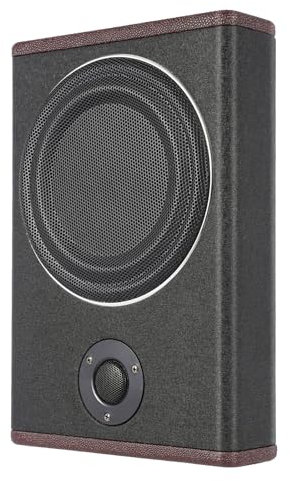 Subwoofer para coche de 8 pulgadas, color negro, ajuste libre de 600 W (modo de volumen) Subwoofer activo, tamaño mini, modo dual de montaje en coche, con cinta adhesiva autoadhesiva, esquinas