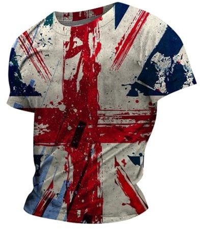 Men T Shirt England Flag Athlete Number Print Short Sleeve Round Neck T Shirt Football Country European Supporters English Tournament 2025 Footy Soccer Top
