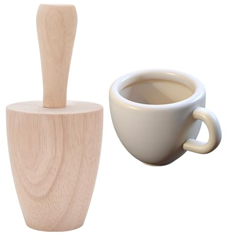 UNICRAFTALE Böjda keramikformar i trä gipsformar keramikformningsverktyg keramikformar i trä med handtag blekt mandel keramik formverktyg 91 x 210 mm