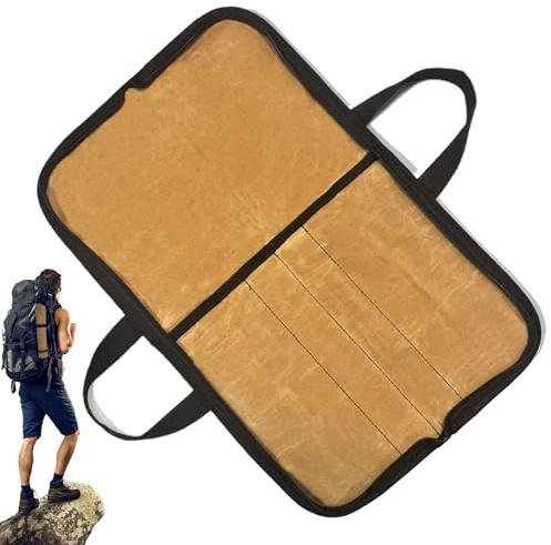 Chefs Roll Bag - Bags for Kitchen Utensils, Guarding Canvas Holder Protectors, Portable Kitchen Cooking Tools for Camping Picnic, khaki, see description, See description