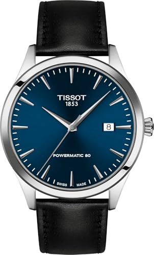 Tissot Classic Dream 40 mm, schweizisk automatisk klocka för män, rostfritt stålfodral, blå urtavla, T1584071604100