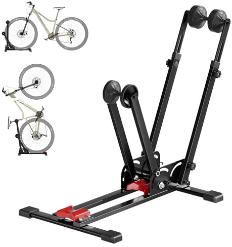 Urban Deco Verstellbarer Fahrradständer, Fahrradständer Boden, Fahrradständer Rennrad,geeignet für Rennräder & Mountainbikes, verstauen