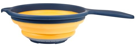 ELAYARD Cestello di Scolo Pieghevole Manico, Scolapasta da Cucina Resistente al Calore, Colino Multiuso per Lavare e Conservare Frutta e Verdura, Cestino Portaoggetti Domestico Ampia