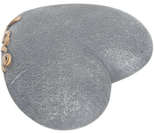 Toyvian Pierre Tombale Cœur en Résine pour Animaux de Compagnie, Monument Commémoratif Imperméable pour Chien, Décoration Jardin, Ornement Funéraire sans Gravure, Couleur Roche