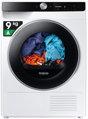 Samsung Asciugatrice AI Control F-DT90DG68LK3M, 9 kg, Pompa di Calore, Wifi, AI Dry, Air Wash, Tecnologia Optimal Dry, Carica Frontale, 3 Mesi Garanzia Extra, 60L x 85H x 60P cm