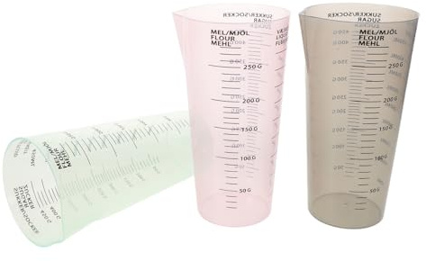 ZUNOXAZ Misurino per Detersivo Liquido e Ammorbidente 3 Pezzi, Tazza Graduata Trasparente in Plastica da 100 Ml, Dosatore Impilabile per Lavanderia e Uso Domestico