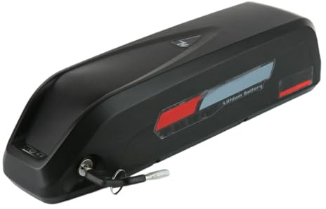 Uqezagpa Caja de baterías de litio para bicicleta eléctrica de 36 V 48 V, 52 x 18650 celdas para bicicletas eléctricas, alta capacidad, durabilidad, carcasa de metal ABS