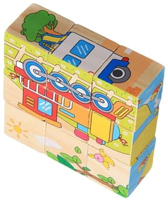Holz-Würfelpuzzle - Lernspielzeug - Interaktives Puzzle-Spielzeug,für Klassenzimmer, Schule, Kinderzimmer, Mädchen, Spielzimmer, Geburtstag, Ferien, Kindergarten