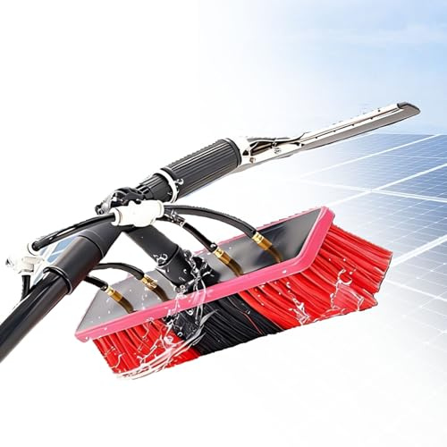 Lissontine Carbon Composite Teleskopstange mit Wasserführung, Stabiles Bürstensystem für Hohe Reichweite, Profi Qualität für Wintergartenreinigung und Photovoltaik(12.2m(40FT))