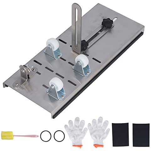 Kit macchina per tagliare bottiglie di vetro a 3 ruote con taglierina per bottiglie di vetro con base antiscivolo per progetti di creazione di bottiglie fai-da-te