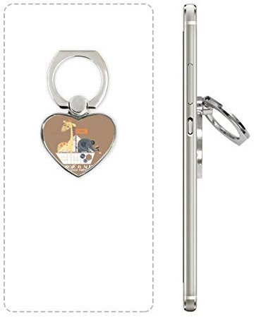 DIYthinker Giraffe Elephant Cartoon Animal Brown Heart Cell Phone Ring Stand Holder Bracket Universal Support Gift