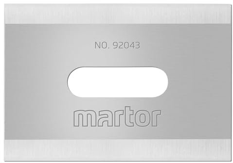 MARTOR 10 x Industrial Blades, Replacement Blades Cutters, Safety Knife, 18.5 mm, Sharp, in Dispenser, 4-fold usable, No. 92043