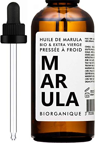 Aceite de Marula ORGÁNICO - 100% Puro y Natural y Prensado en frio - 50 ml - Cuidado para el Cabello, Cuerpo, Piel