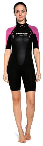 CRESSI ALTUM Lady 3MM Shorty Wetsuit Black/Pink S/2
