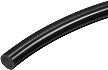 sourcing map Tubes Pneumatiques à Air 6mm(0.24) OD x 4mm(0.16) ID 2m(6.56pieds) PU Polyurethane Air Compresseur Tuyau Tube Noir