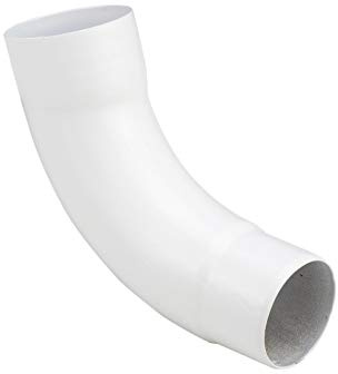 Fallrohrbogen 72 Grad DN 60 mm Aluminium weiss