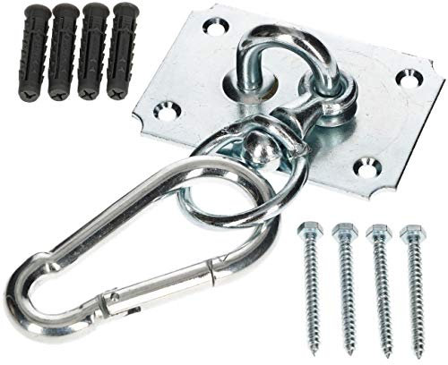 KOTARBAU® Deckenhaken 100 mm x 70 mm 360° Drehbar Deckenhalterung Hängesesselaufhängung für Hängesessel Hängematte Hängestuhl Boxsack Traglast bis 150 kg